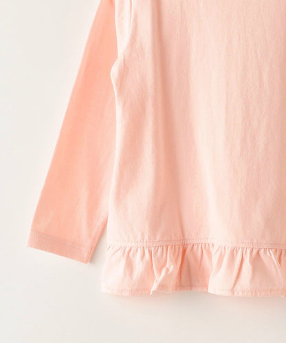 SHIPS KIDS:バックフリル チュール プリント TEE(100〜130cm)