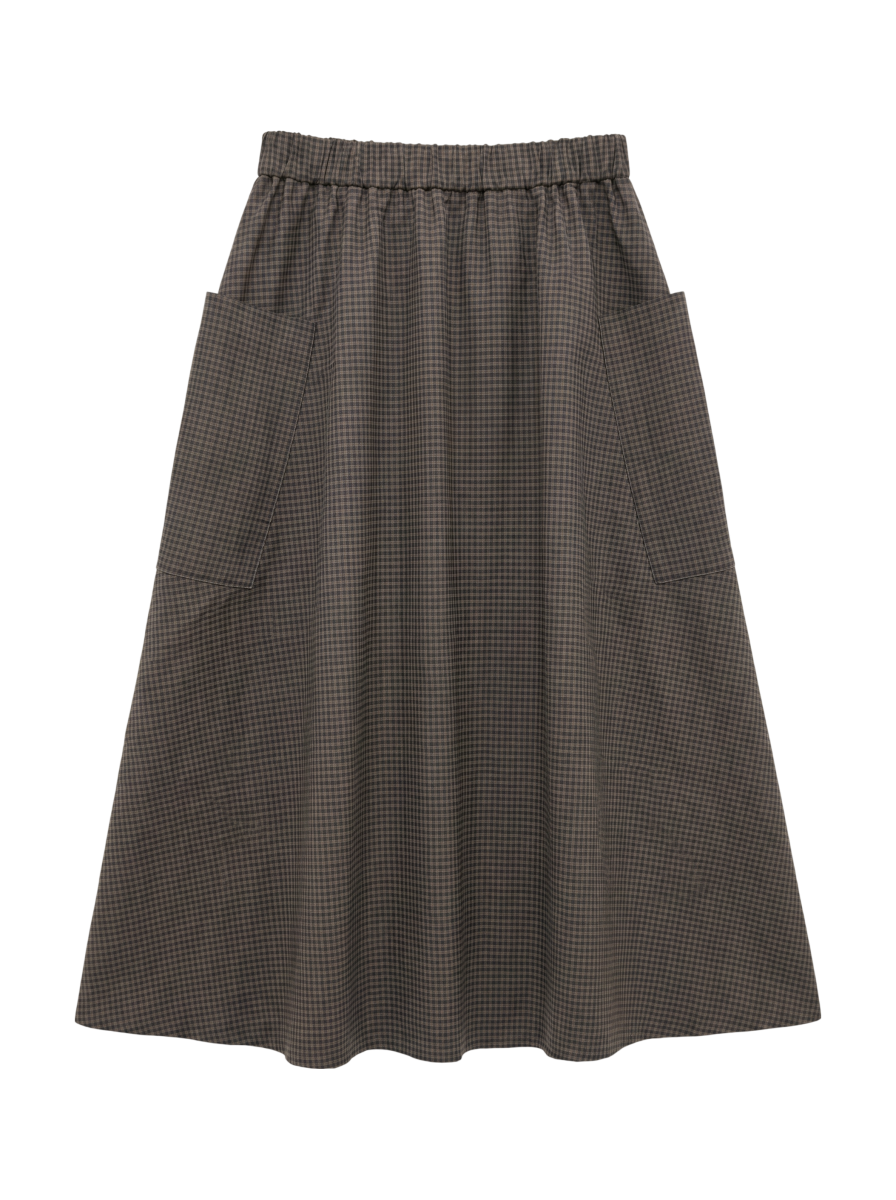 Primary NavyLabel:ウールツイルチェックスカート