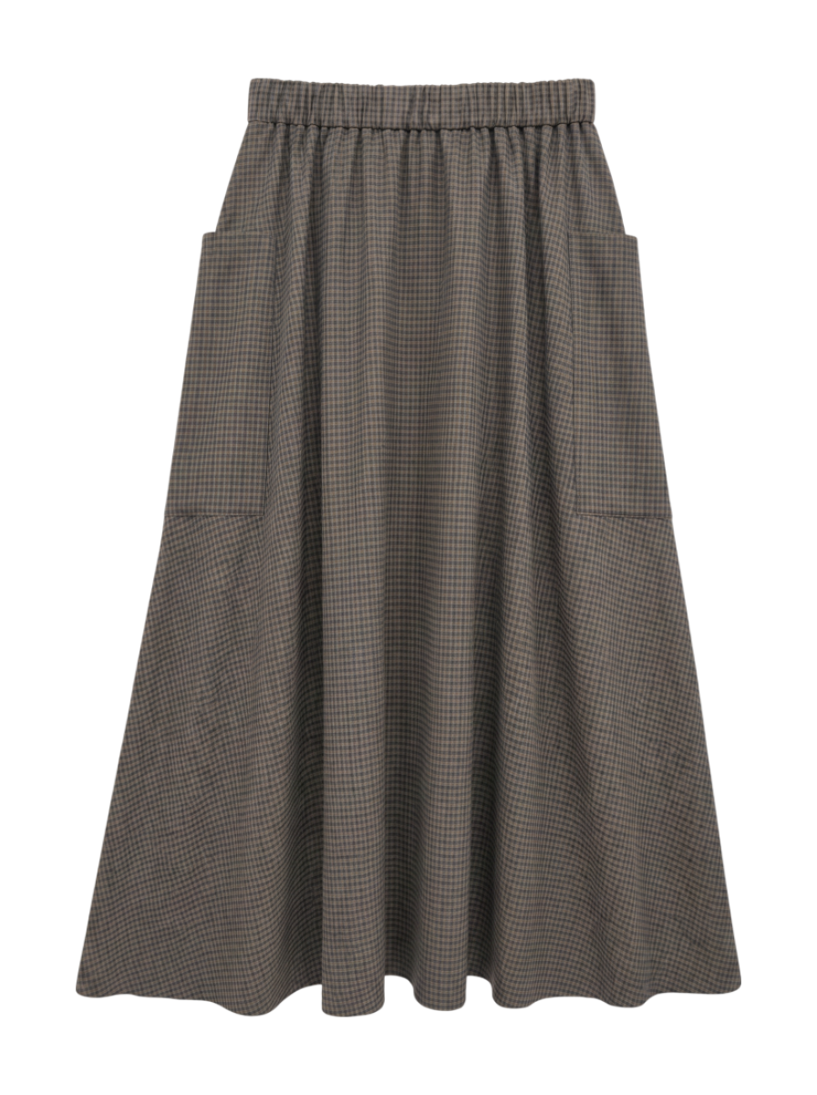 Primary NavyLabel:ウールツイルチェックスカート