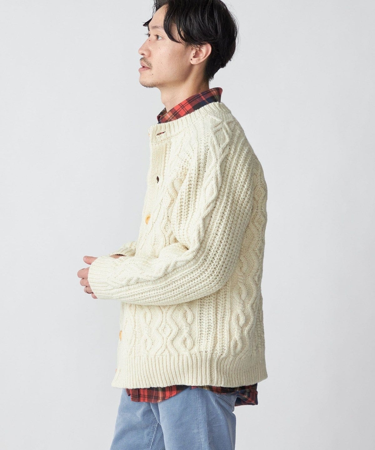 SHIPS: 〈ウォッシャブル〉フィッシャーマン ニット カーディガン