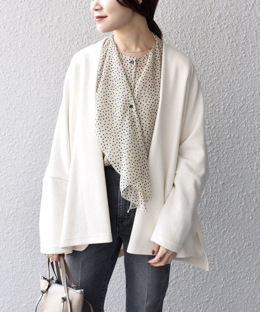 〈手洗い可能〉 ダブルフェイス ショート 羽織り