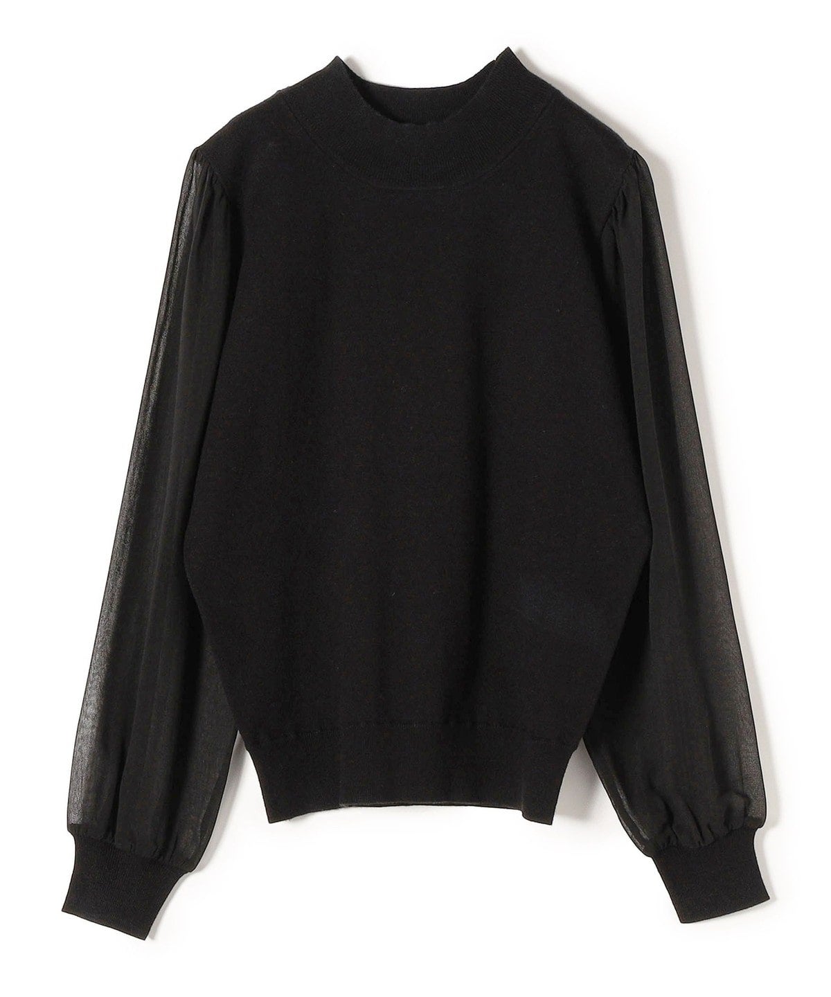 【WEB限定】〈手洗い可能〉シフォンスリーブニット