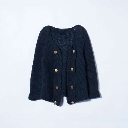 コットン / リネン ニットジャケット