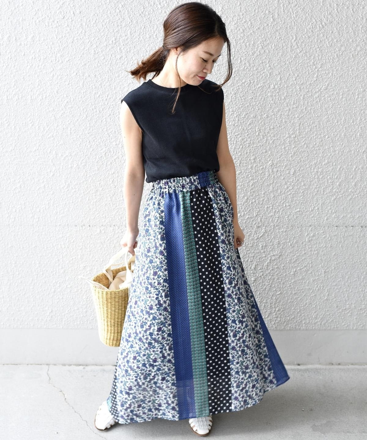 liflattie ships:パッチワークギャザースカート
