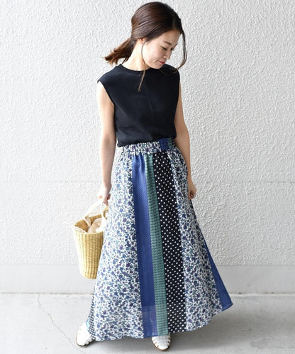 liflattie ships:パッチワークギャザースカート