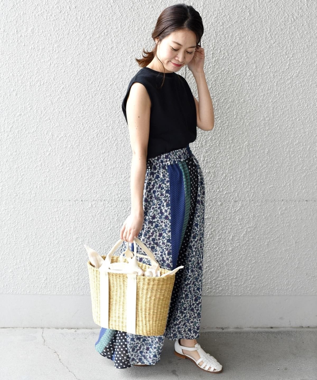 liflattie ships:パッチワークギャザースカート