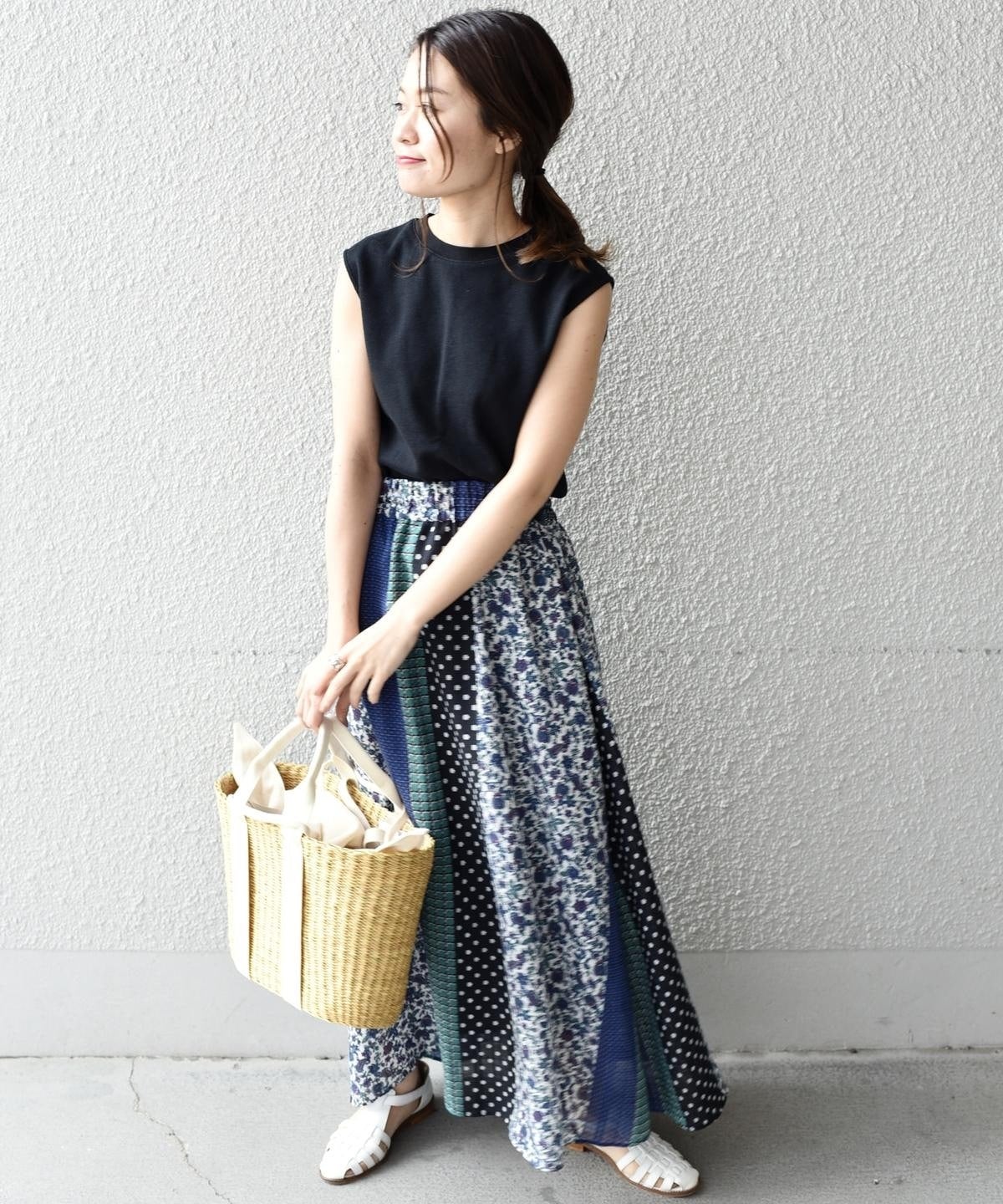 liflattie ships:パッチワークギャザースカート