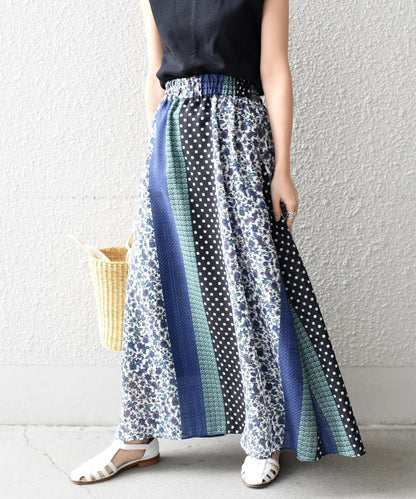 liflattie ships:パッチワークギャザースカート