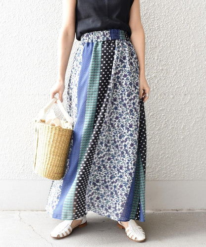 liflattie ships:パッチワークギャザースカート