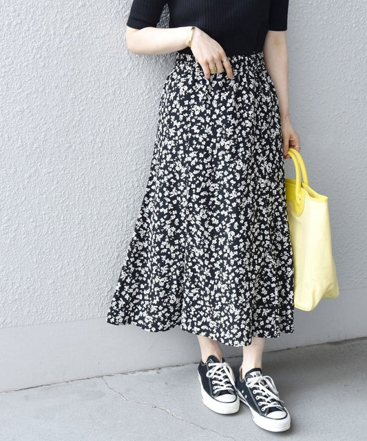 SHIPS any:〈ウォッシャブル〉フラワー マーメイド スカート