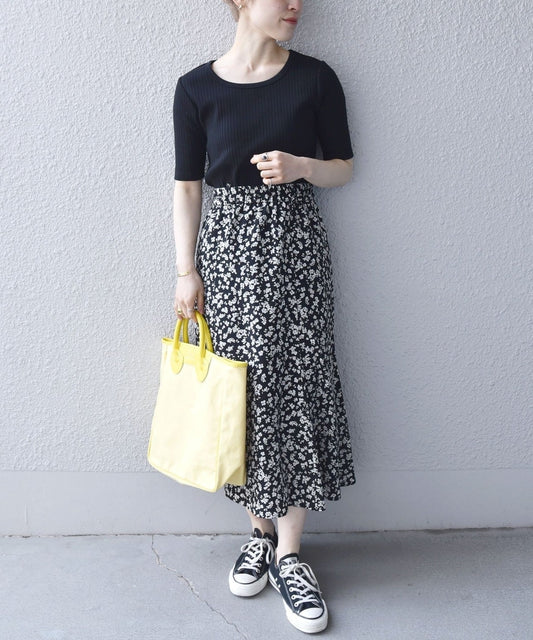 SHIPS any:〈ウォッシャブル〉フラワー マーメイド スカート