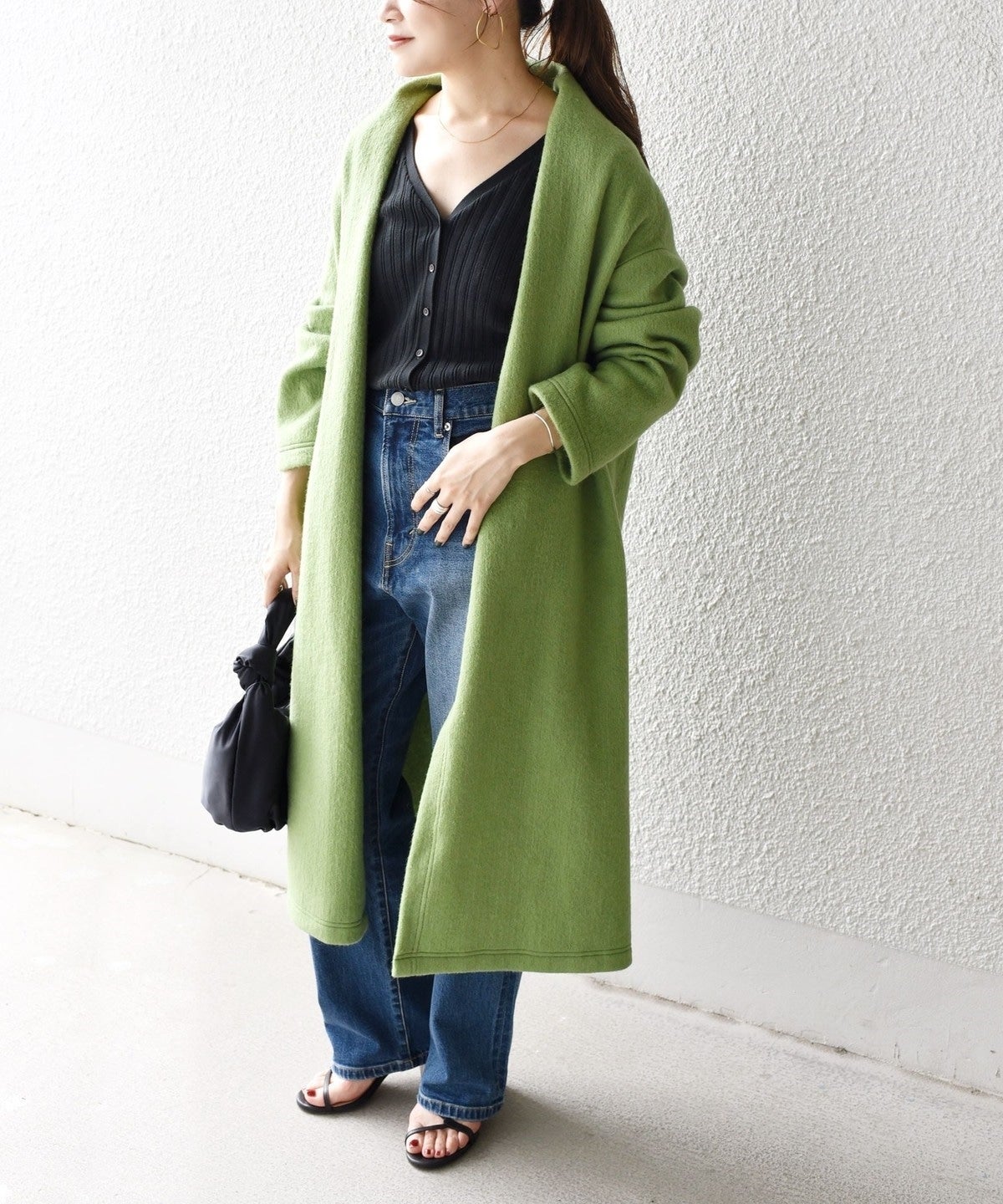 〈手洗い可能〉ニードルシャギー羽織り