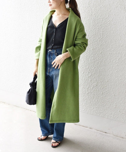 〈手洗い可能〉ニードルシャギー羽織り