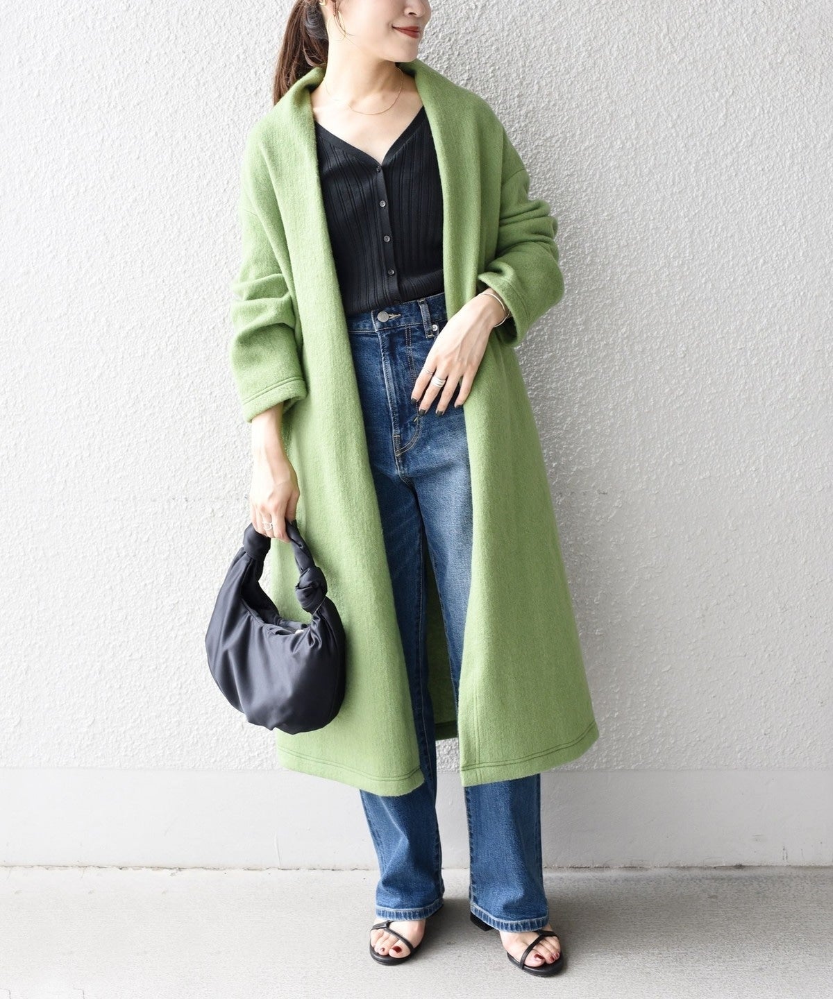 〈手洗い可能〉ニードルシャギー羽織り