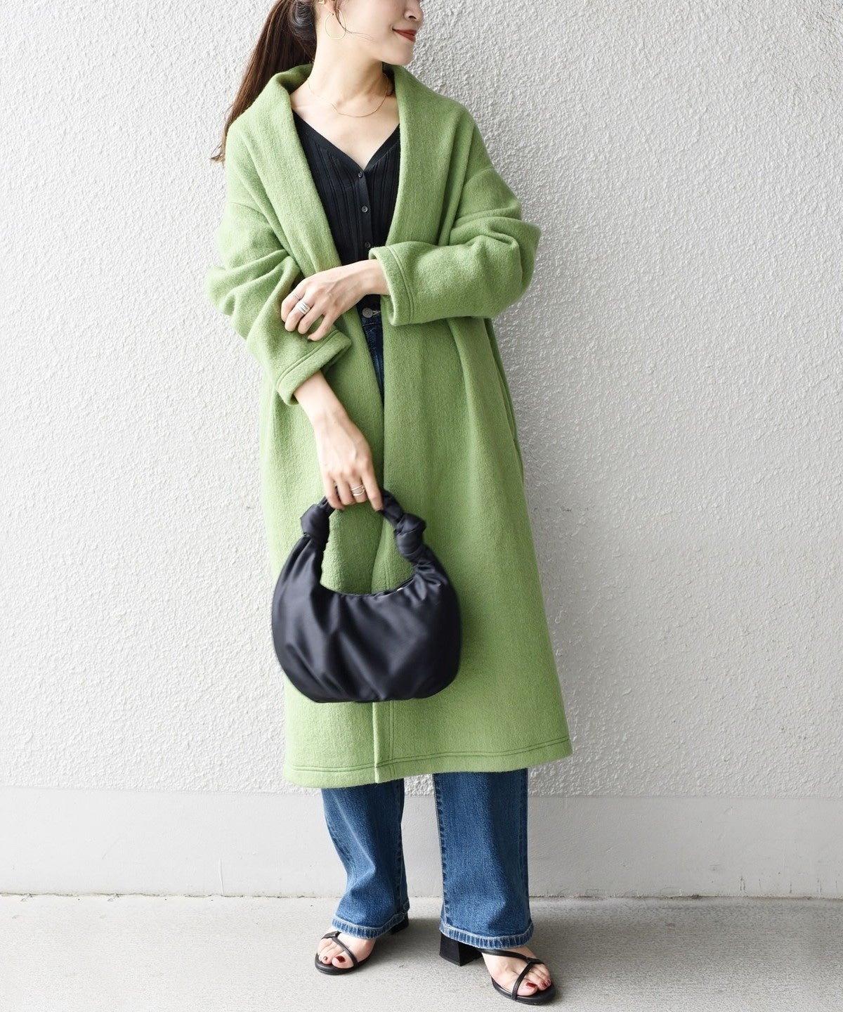 〈手洗い可能〉ニードルシャギー羽織り