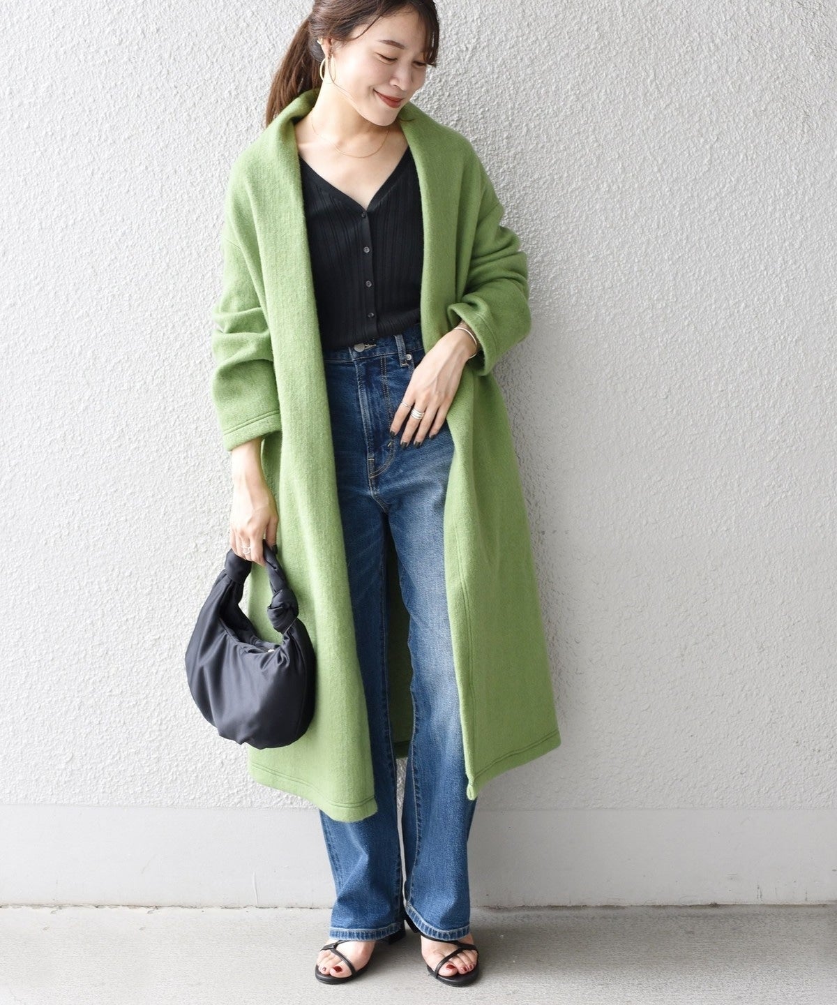 〈手洗い可能〉ニードルシャギー羽織り