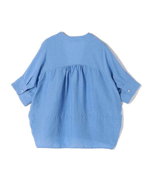 〈手洗い可能〉製品染め キーネック コクーン ブラウス