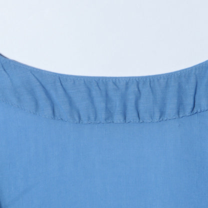 〈手洗い可能〉製品染め キーネック コクーン ブラウス