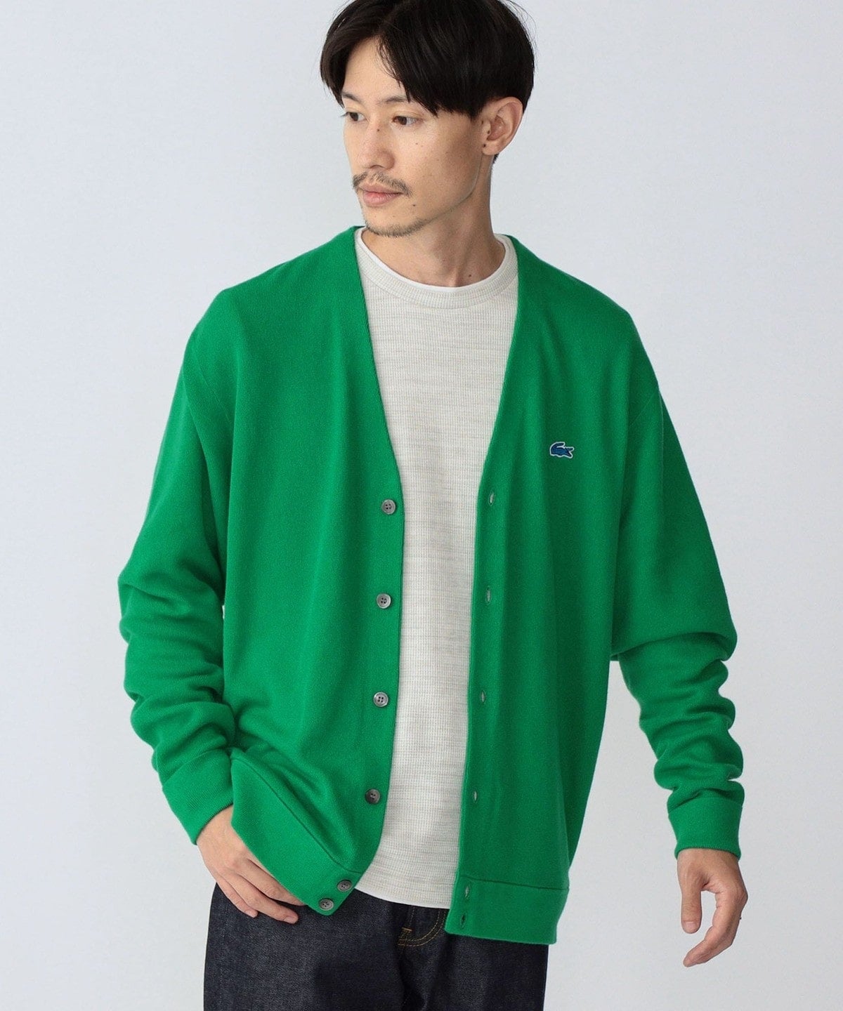 【SHIPS別注】LACOSTE: コットン カーディガン