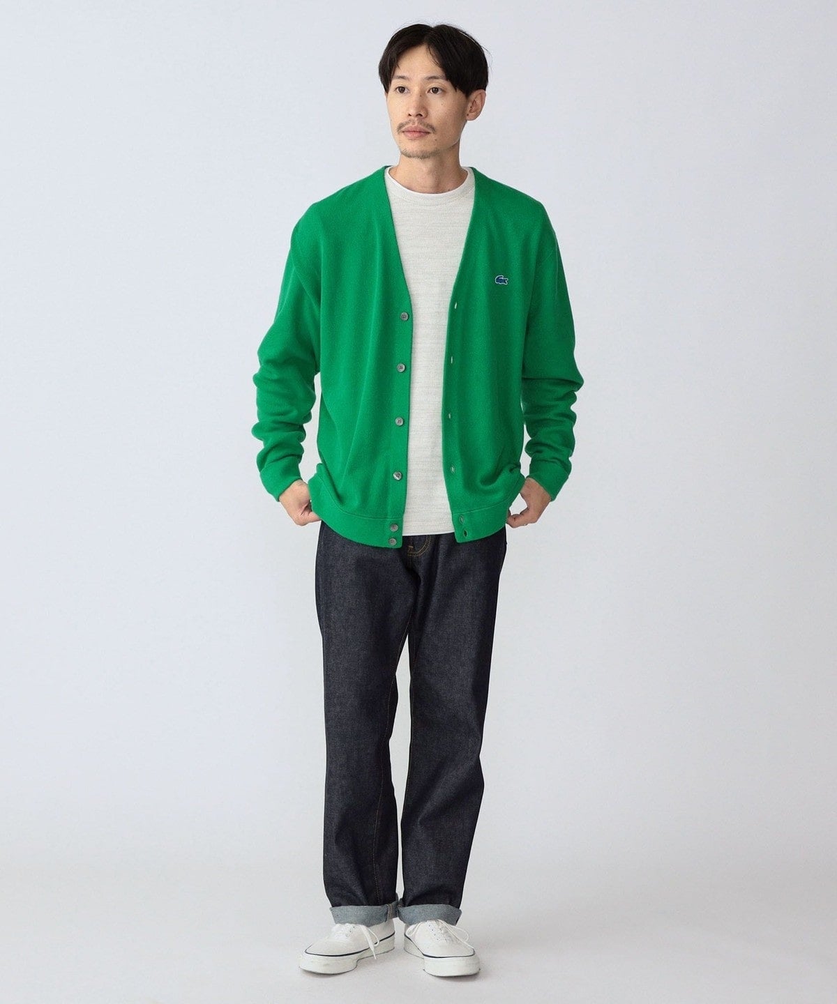 【SHIPS別注】LACOSTE: コットン カーディガン
