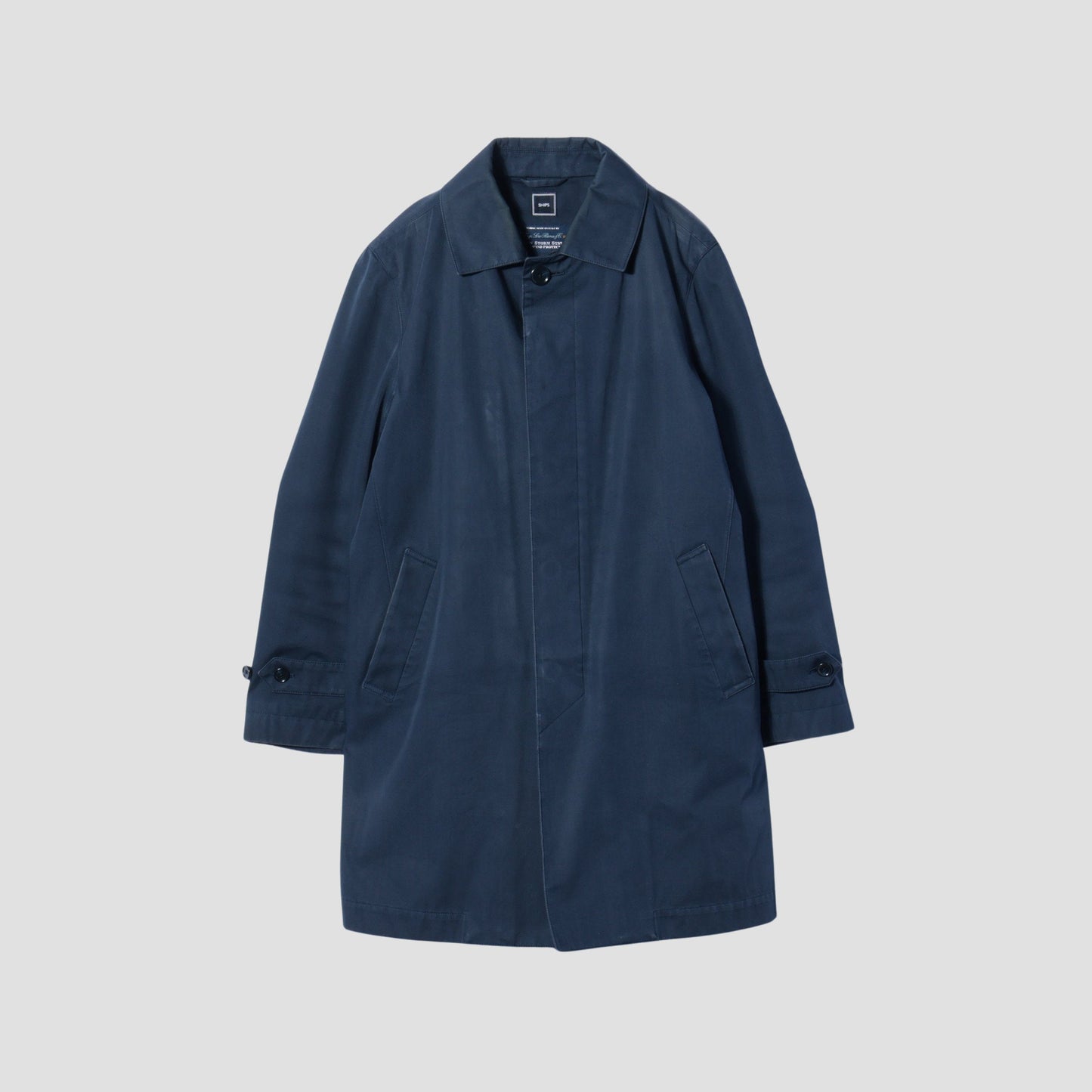 SD: LORO PIANA 【STORMSYSTEM】 コットン ステンカラーコート（ネイビー）