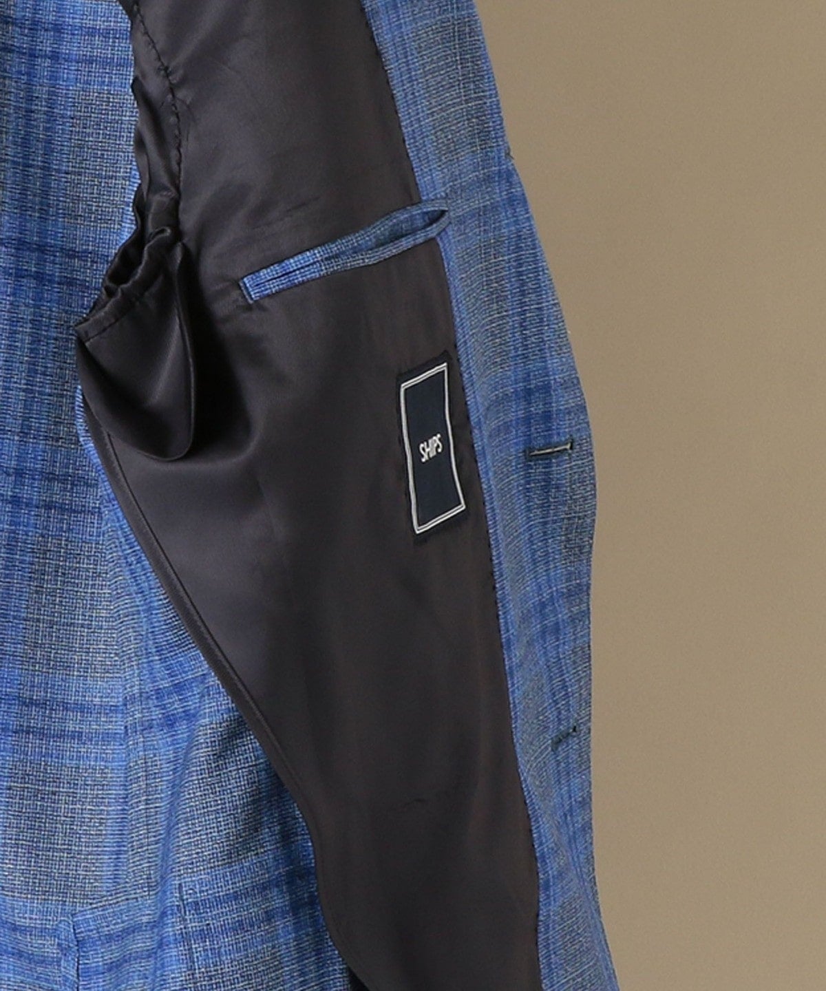 SHIPS: タリア ディ デルフィノ ブルー ウィンドウペンチェック ジャケット