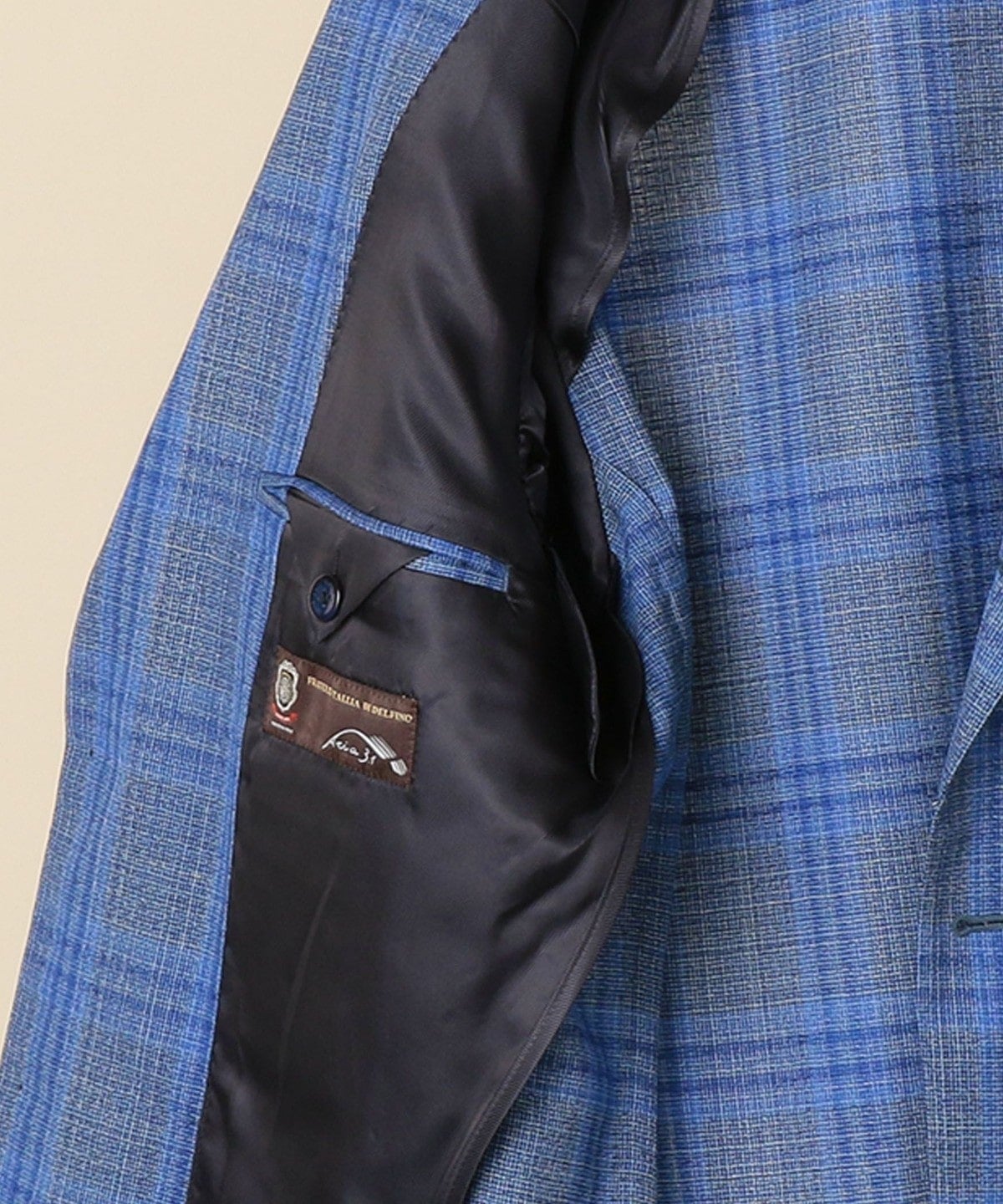 SHIPS: タリア ディ デルフィノ ブルー ウィンドウペンチェック ジャケット