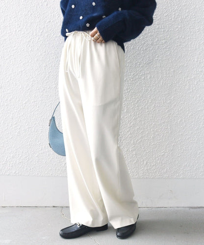 〈手洗い可能〉両面起毛 ドロスト パンツ