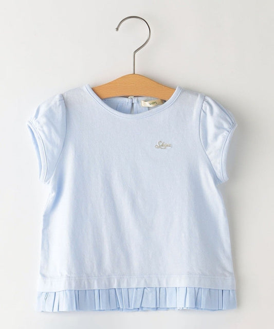SHIPS KIDS:ヘムフリル パフスリーブ TEE(80〜90cm)