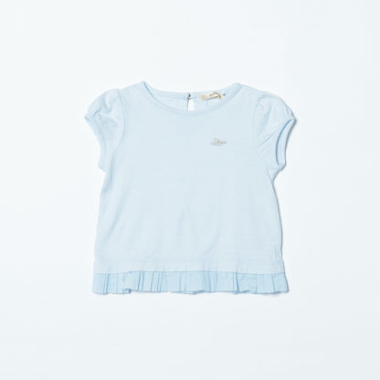 SHIPS KIDS:ヘムフリル パフスリーブ TEE(80〜90cm)