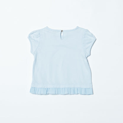 SHIPS KIDS:ヘムフリル パフスリーブ TEE(80〜90cm)