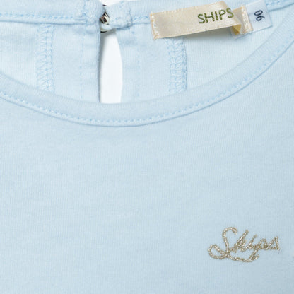SHIPS KIDS:ヘムフリル パフスリーブ TEE(80〜90cm)