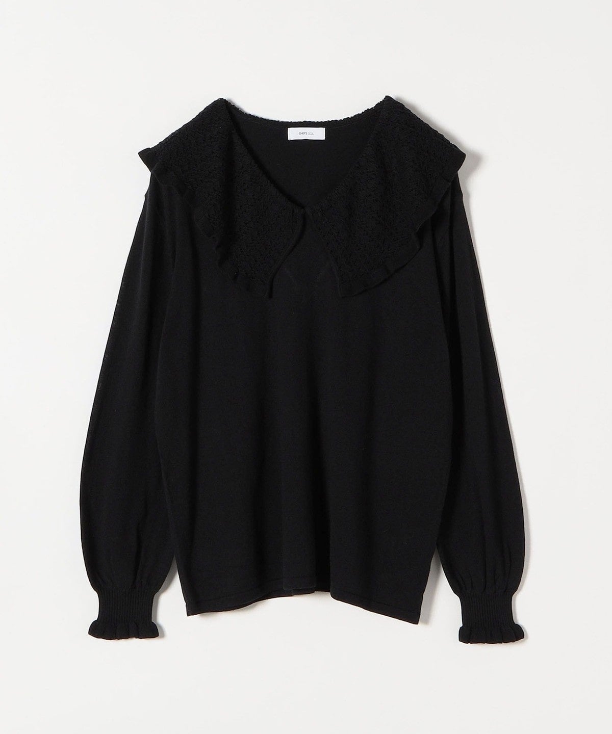 SHIPS any:ビッグカラー フリル Vネック プルオーバー