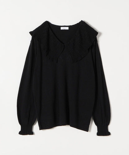 SHIPS any:ビッグカラー フリル Vネック プルオーバー