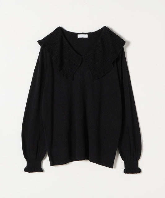 SHIPS any:ビッグカラー フリル Vネック プルオーバー