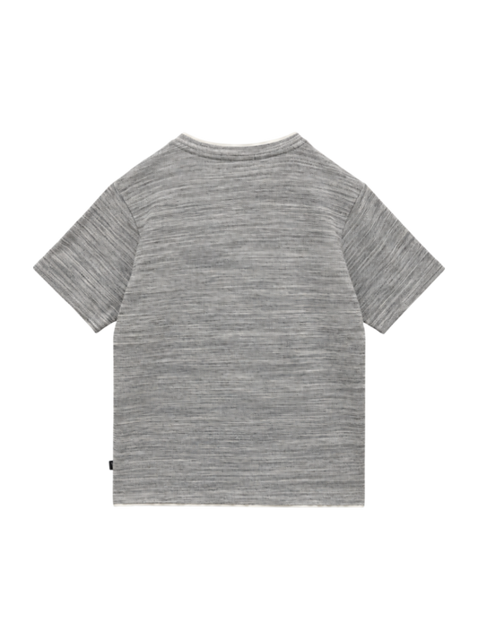SHIPS: フェイクレイヤード ピケ クルーネック Tシャツ
