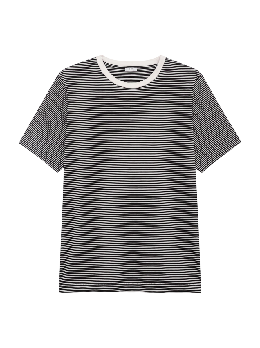 SHIPS: 抗菌・防臭 NANO-FINE（R） ハイゲージ コットン ボーダー  Tシャツ