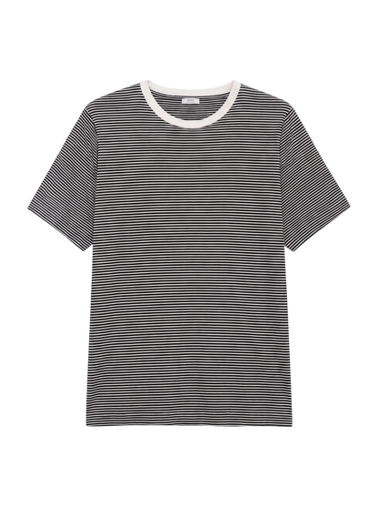 SHIPS: 抗菌・防臭 NANO-FINE（R） ハイゲージ コットン ボーダー  Tシャツ