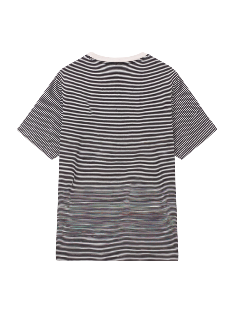 SHIPS: 抗菌・防臭 NANO-FINE（R） ハイゲージ コットン ボーダー  Tシャツ