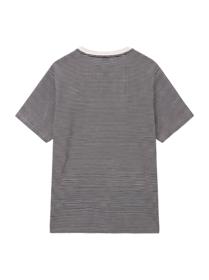 SHIPS: 抗菌・防臭 NANO-FINE（R） ハイゲージ コットン ボーダー  Tシャツ