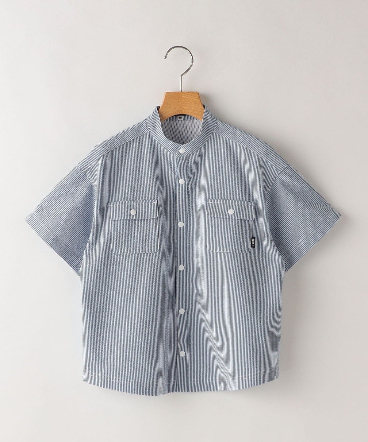 SHIPS KIDS:140〜160cm /〈UVカット/吸水速乾〉ドライタッチ ストライプ シャツ