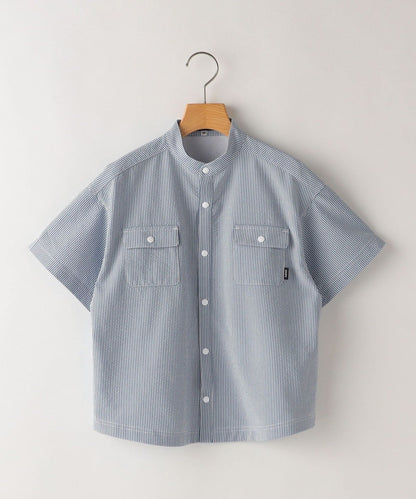 SHIPS KIDS:140〜160cm /〈UVカット/吸水速乾〉ドライタッチ ストライプ シャツ
