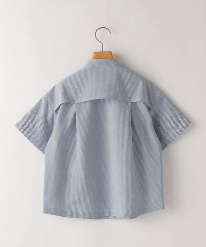 SHIPS KIDS:140〜160cm /〈UVカット/吸水速乾〉ドライタッチ ストライプ シャツ