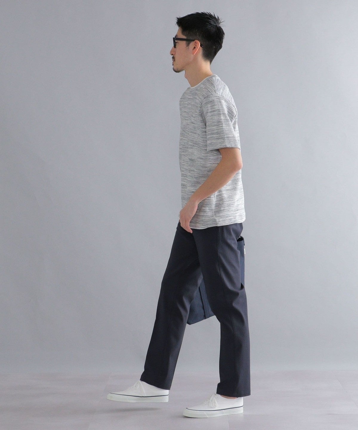 SHIPS: ワッフル フェイクレイヤード クルーネック Tシャツ