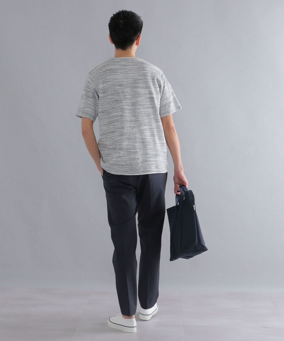 SHIPS: ワッフル フェイクレイヤード クルーネック Tシャツ