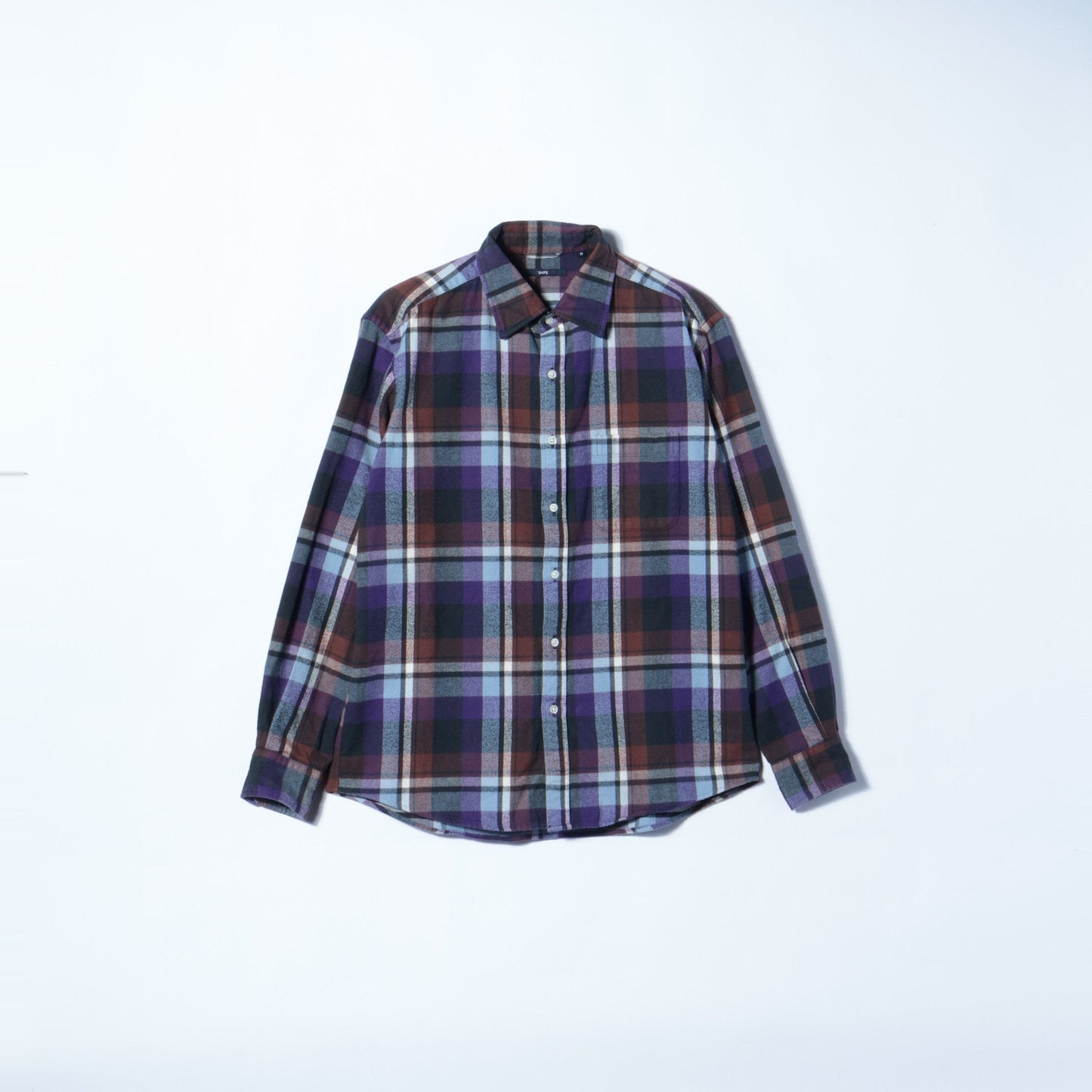 SHIPS: 播州織 フェザー チェック レギュラーカラー ネルシャツ 22FW