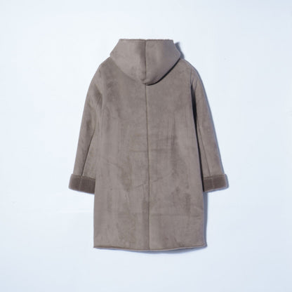 SHIPS:FAKE MOUTON HOOD COAT