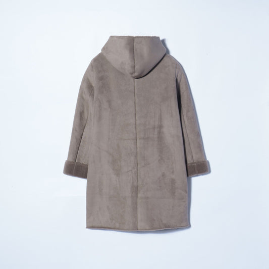 SHIPS:FAKE MOUTON HOOD COAT