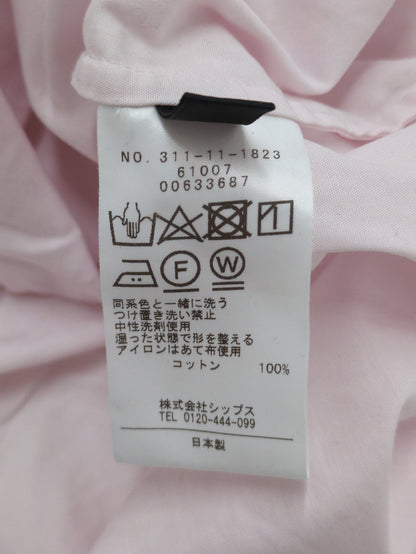 SHIPS Primary Navy Label:〈手洗い可能〉ALBINIコットンビッグワイズシャツ