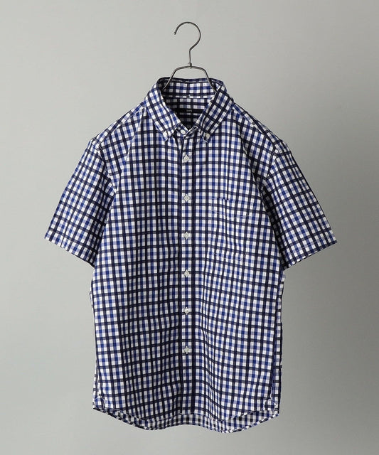SHIPS: japan quality ドビー ギンガムチェック ボタンダウン シャツ S/S